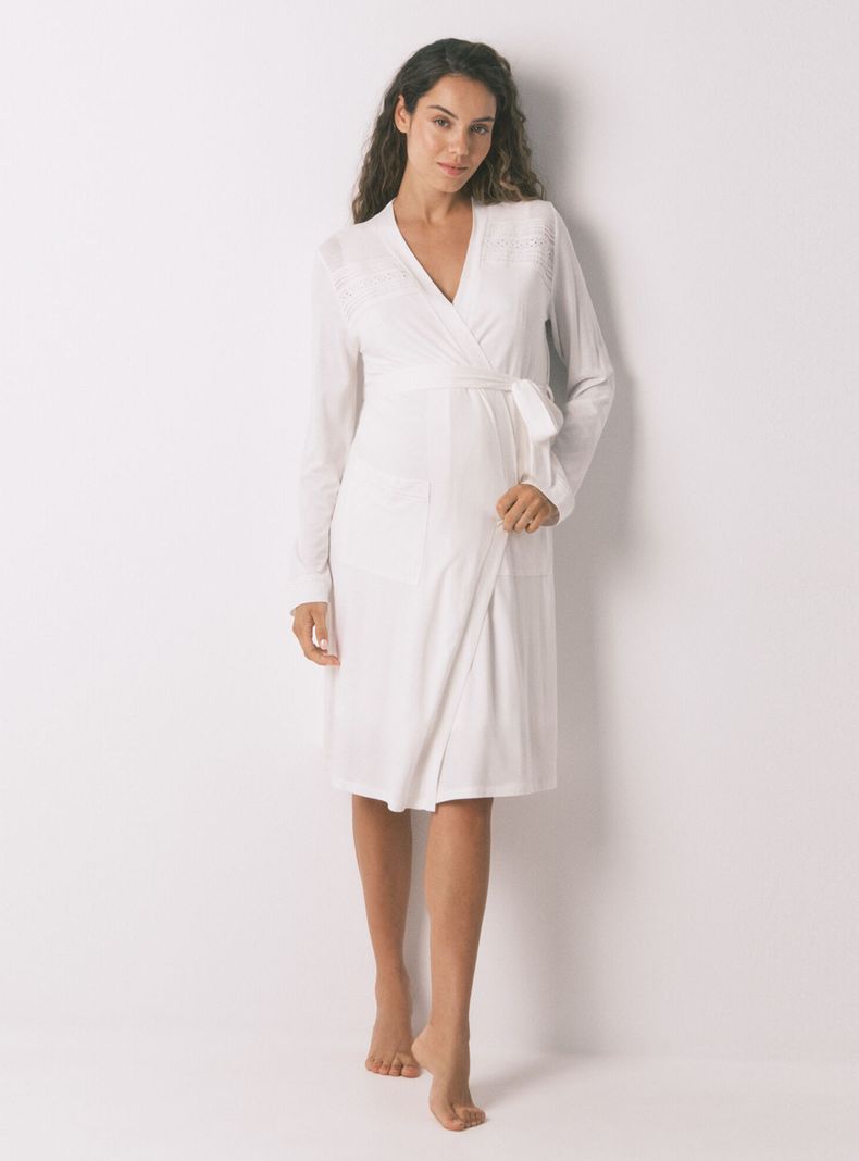 Bata Larga Maternity Clásico