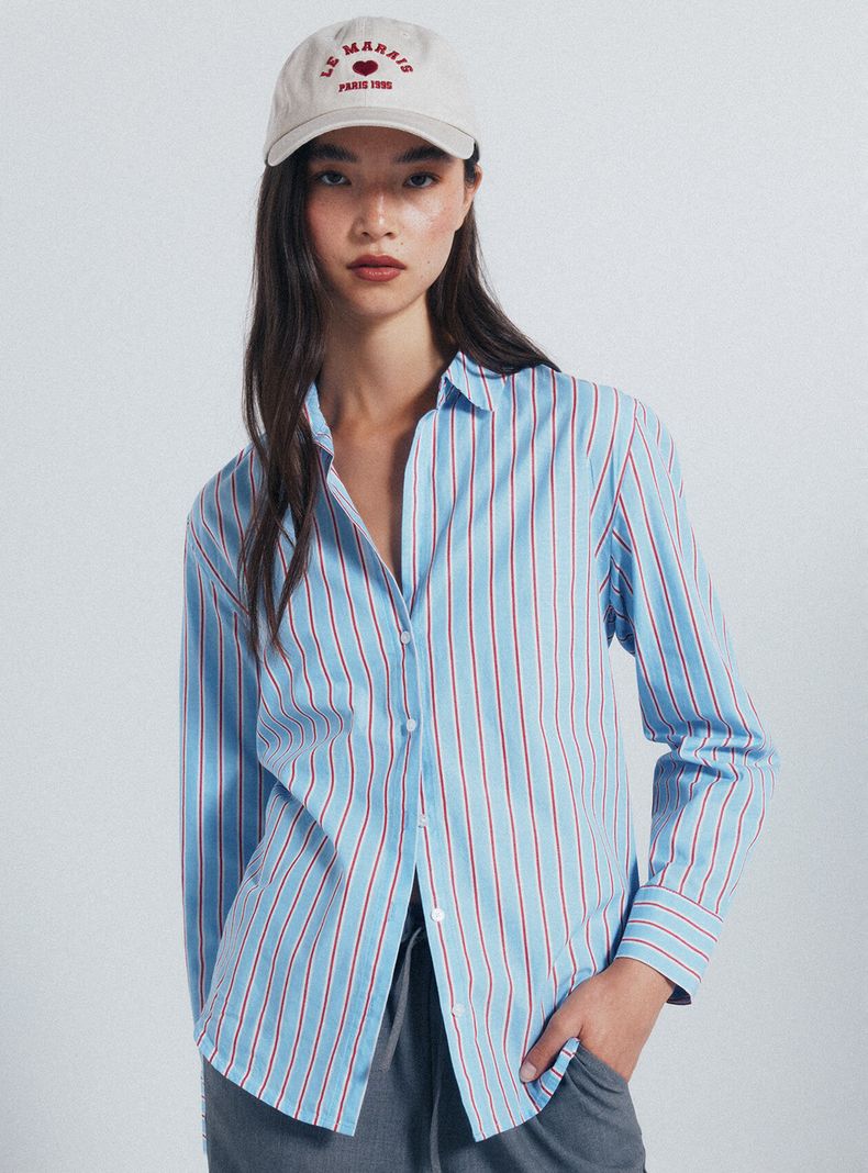Camisa Rayas Larga