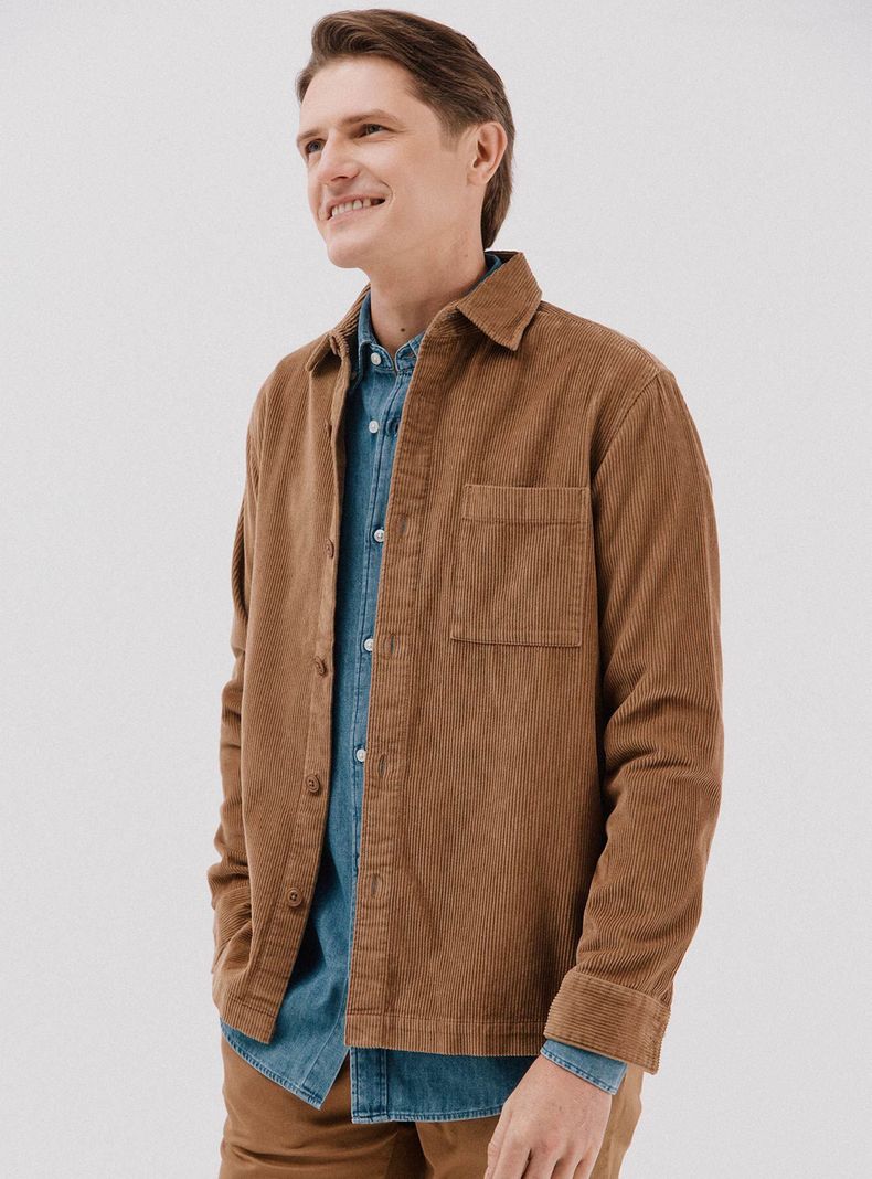 Sobrecamisa Casual Pana Botones