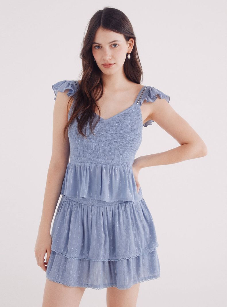 Top Smock Tirantes Tachas