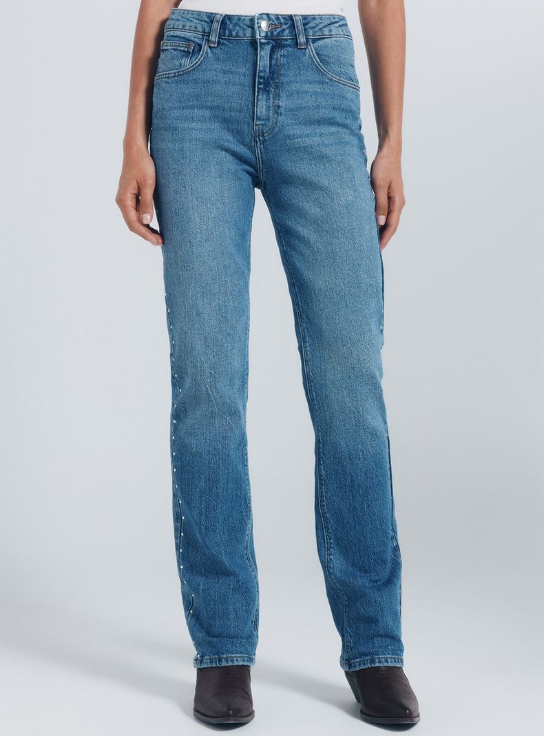 Jeans Straight Tachas