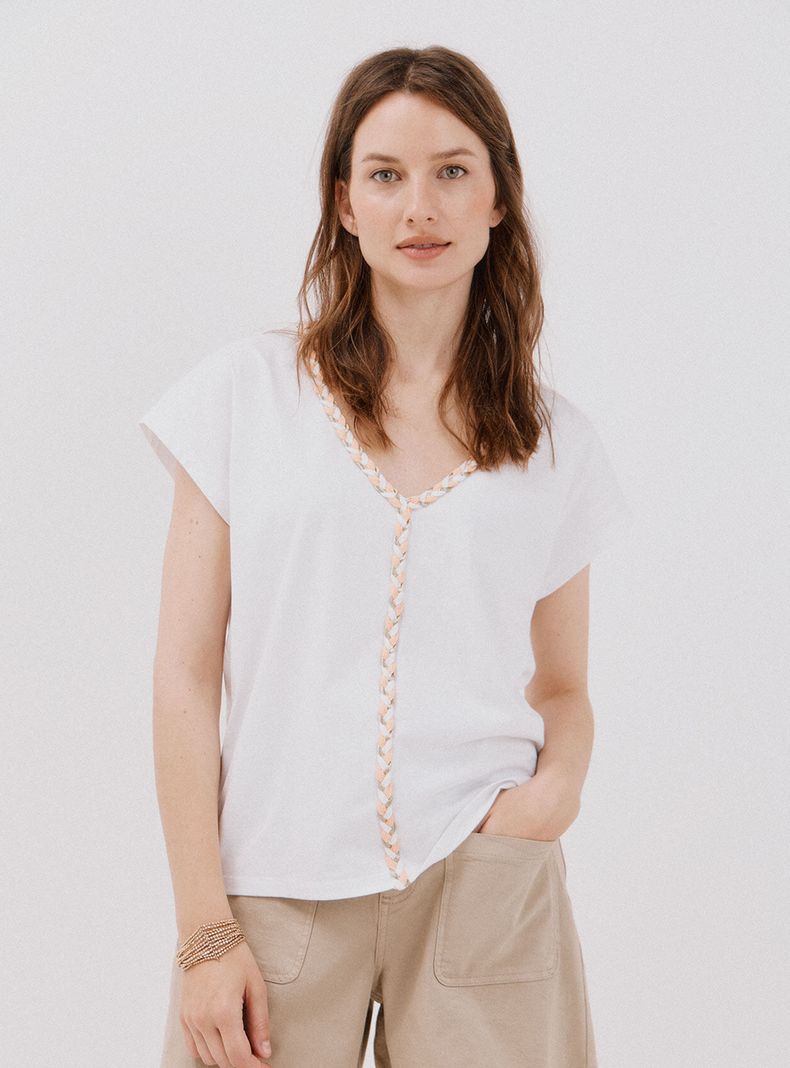 Polera Cuello Trenza