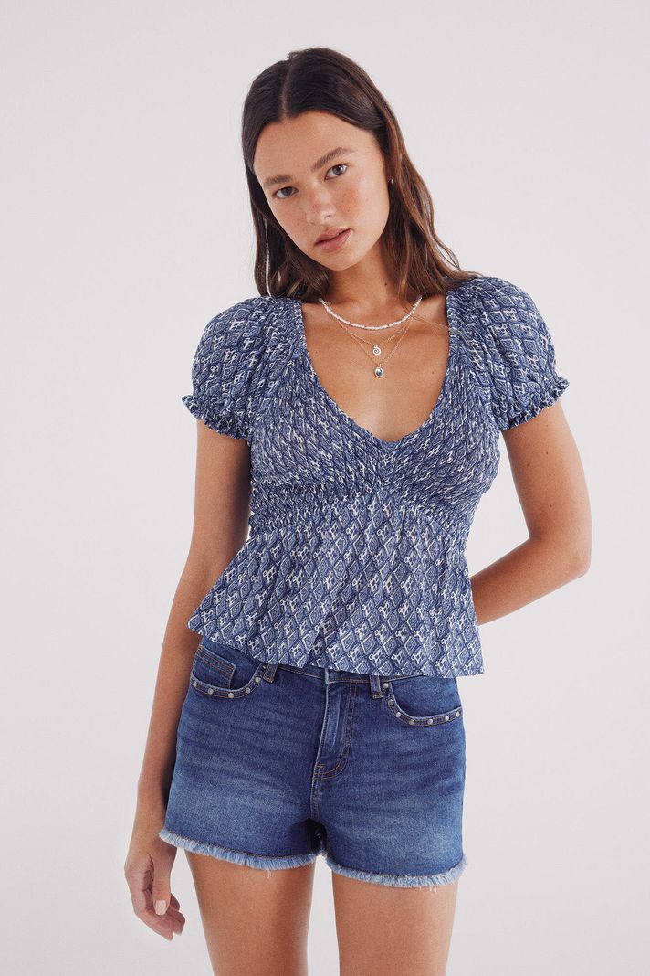 Top Smock Estampado