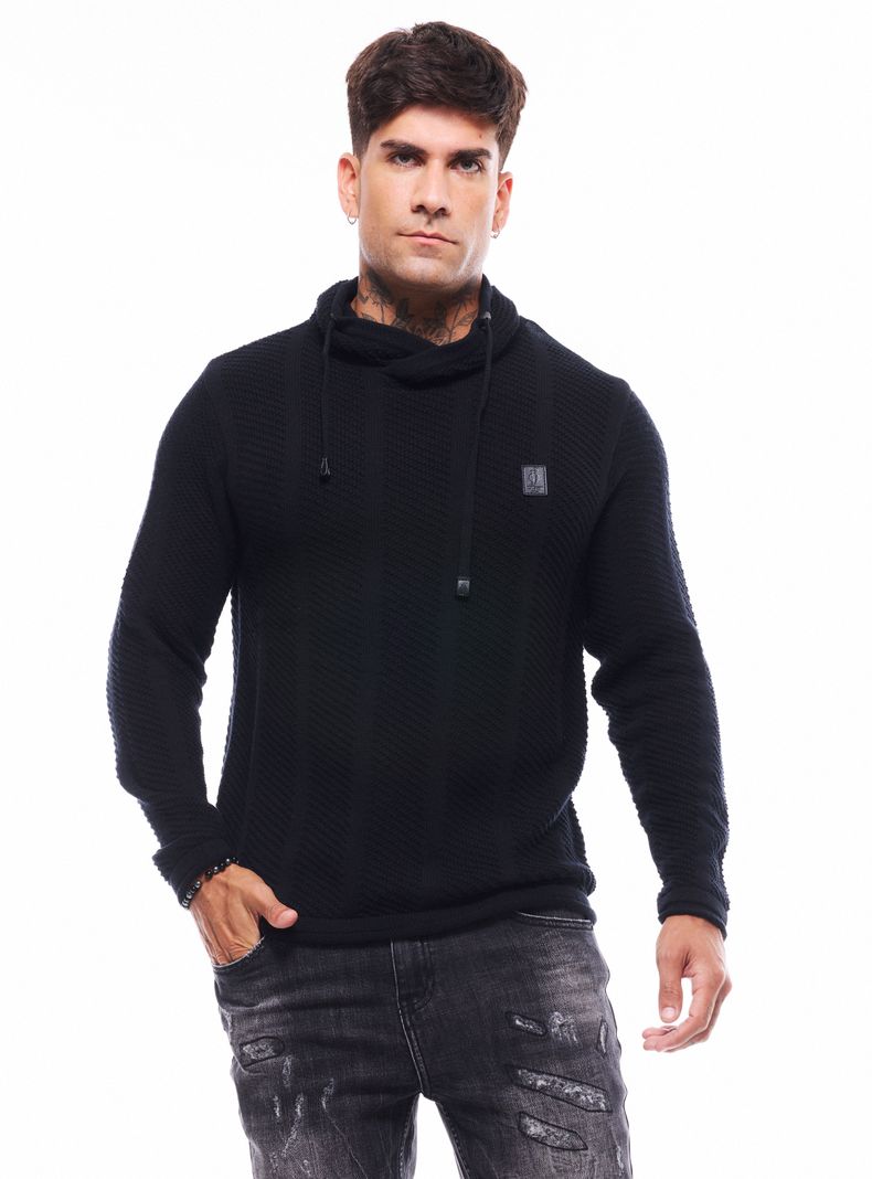 Sweater Cuello Alto Cruzado