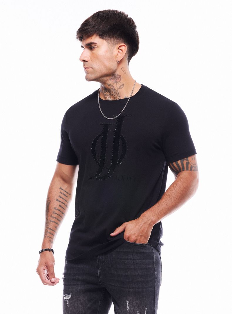 Polera Estampado con Tachas y Flock
