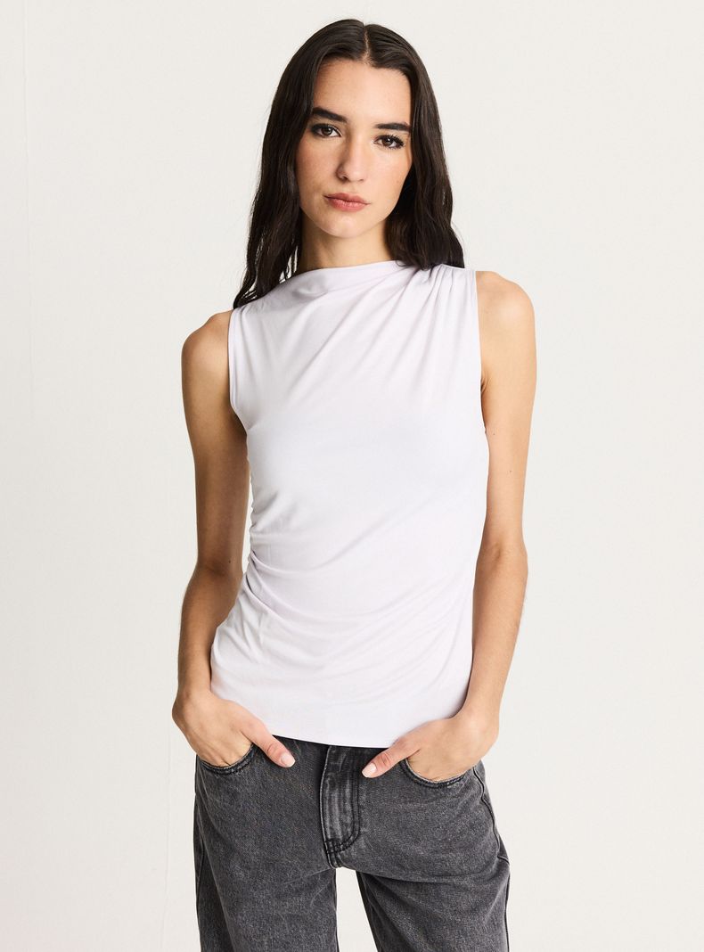 Foster Polera Escote Drapeado