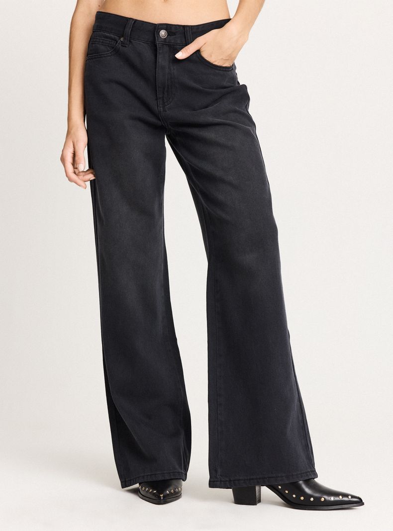 Jeans Wide Leg de Tiro Bajo