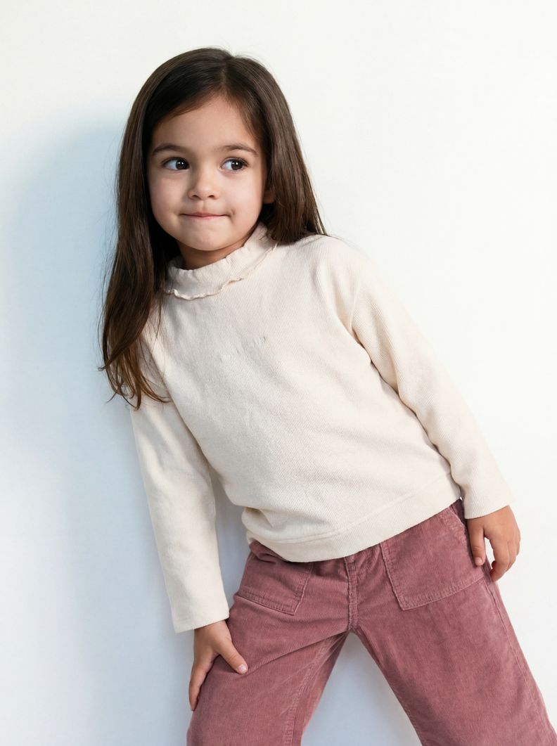 Polera Gruesa con Bordado Niña
