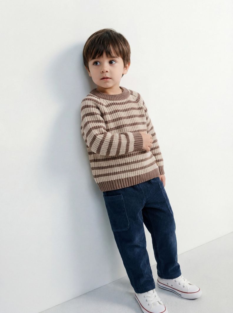 TRIBU PANTALÓN PANA REGULAR FIT CON CORDÓN AJUSTABLE Y BOLSILLOS