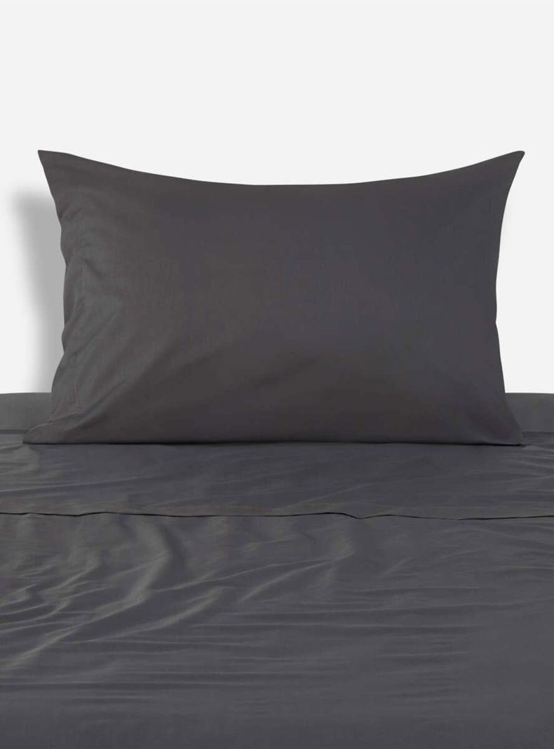 Sábanas 1.5 Plazas 180 Hilos Lisa Charcoal