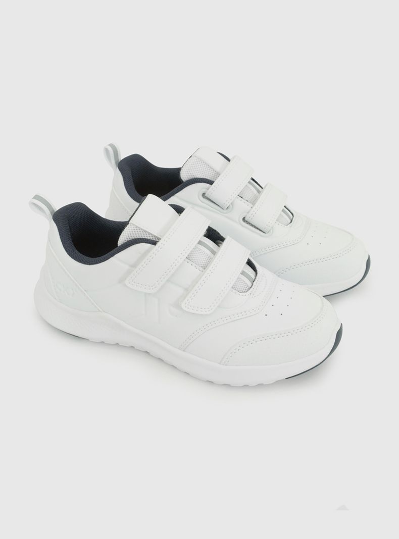 Zapatilla Escolar Logo Sport Dos Velcros Niño T.30 a T.33