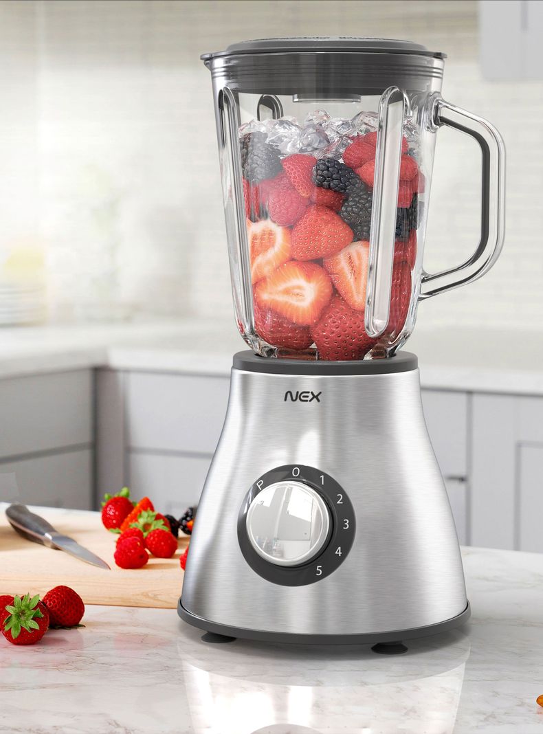 Licuadora 1.25L Vaso Vidrio 5 Velocidades 550W-2