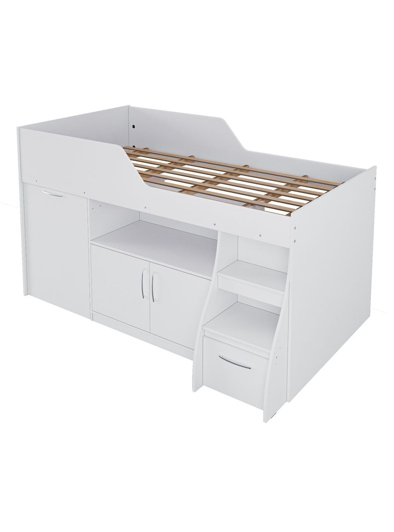 Cama Funcional 1.5 Plazas Retráctil Blanco