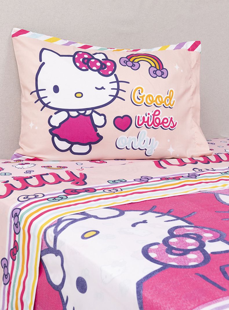 Juego de Sábana Mf 1.5 Plazas Hello Kitty