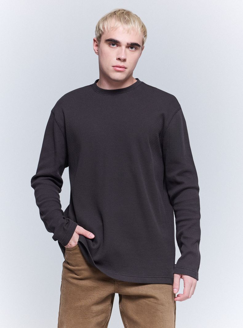 Polera Textura Manga Larga