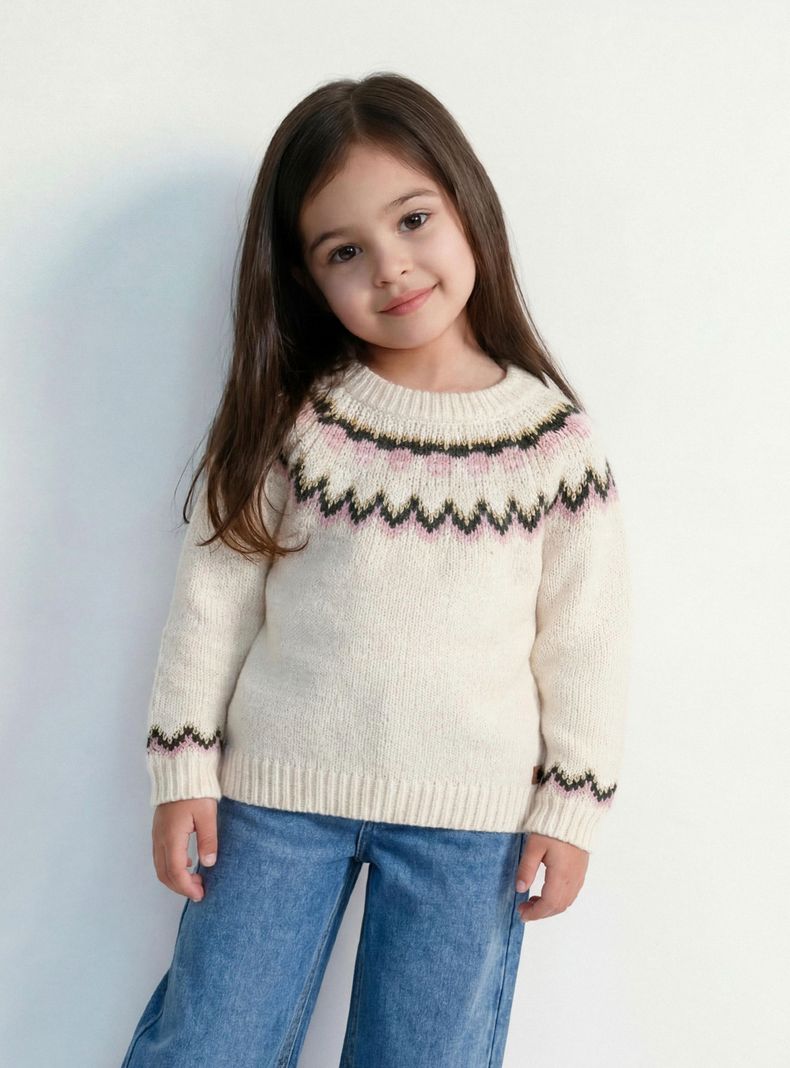 Sweater con Greca Coloridas