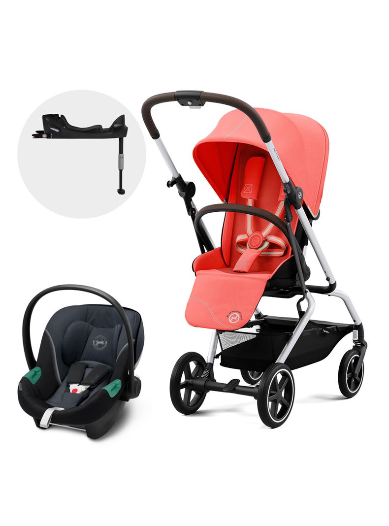 Coche Eezy S Twist Plus SLV Rojo y Silla Aton S2-0