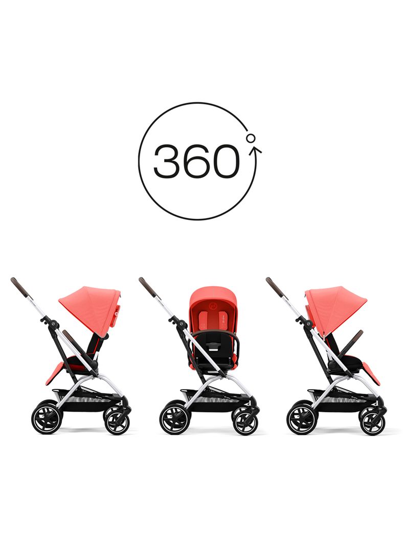 Coche Eezy S Twist Plus SLV Rojo y Silla Aton S2-4
