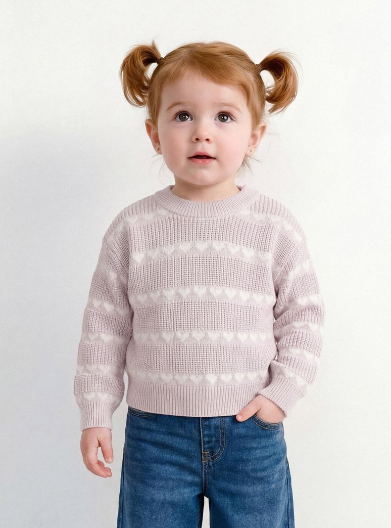 Sweater Rayado Corazones