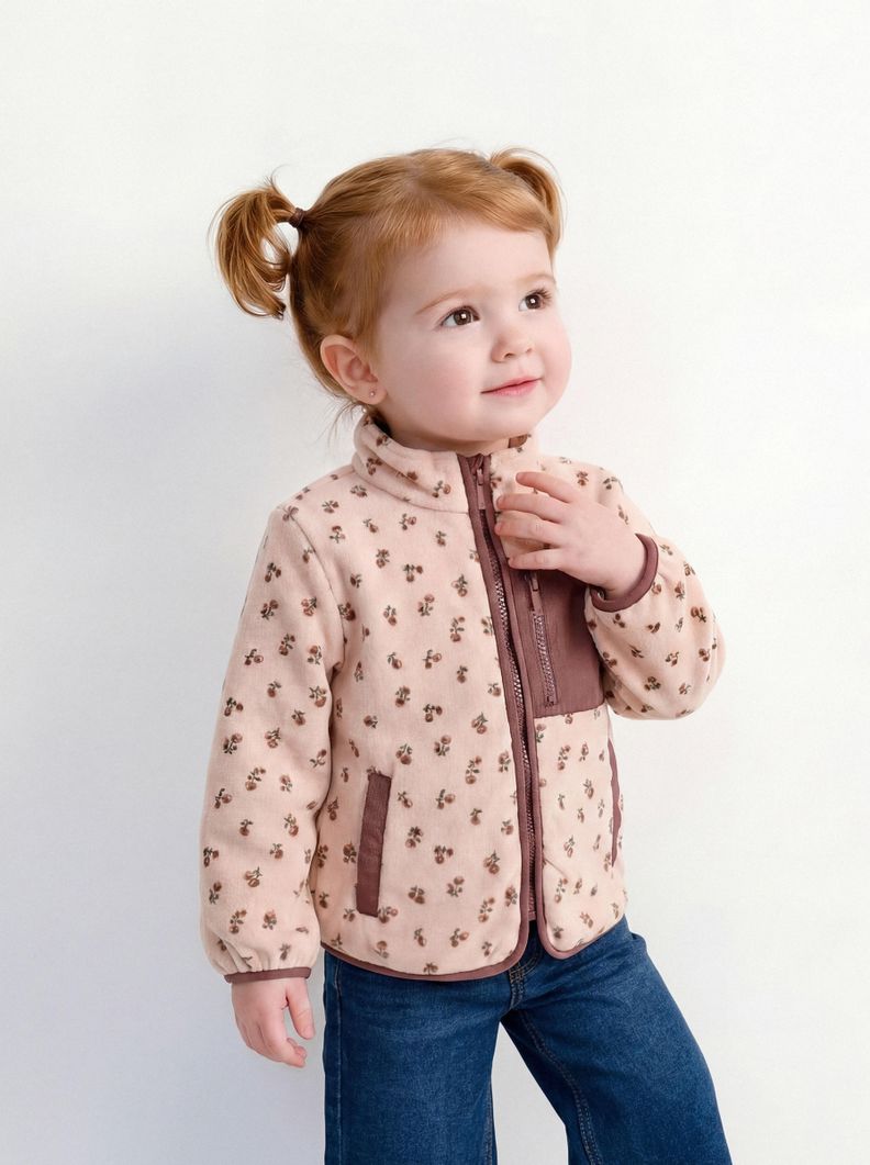 Abrigo Estampado Floral Color Block