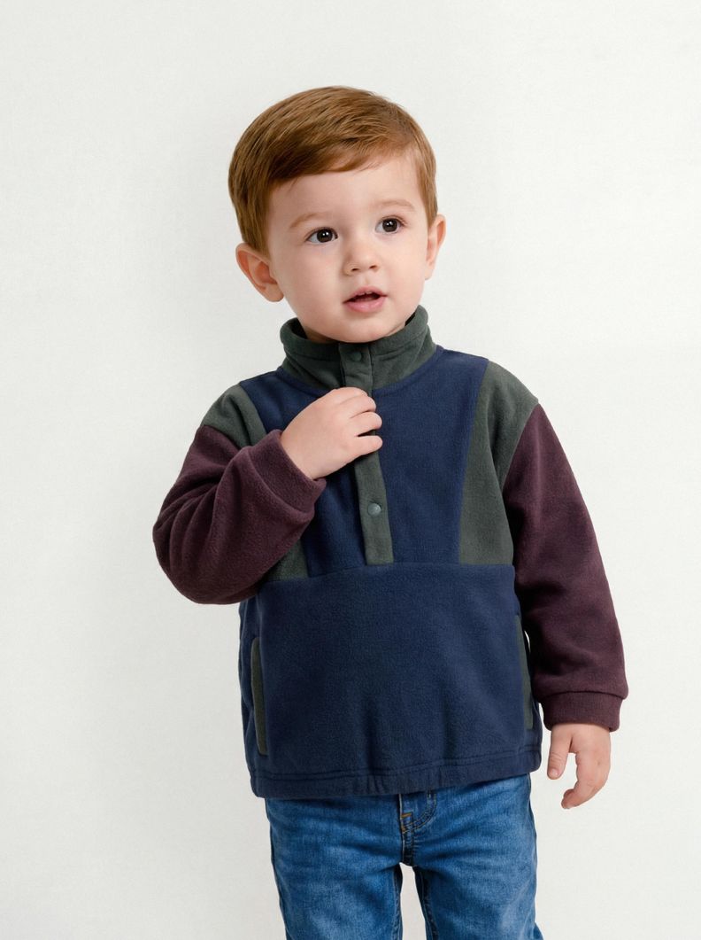 Polerón Cuello Alto Tricolor