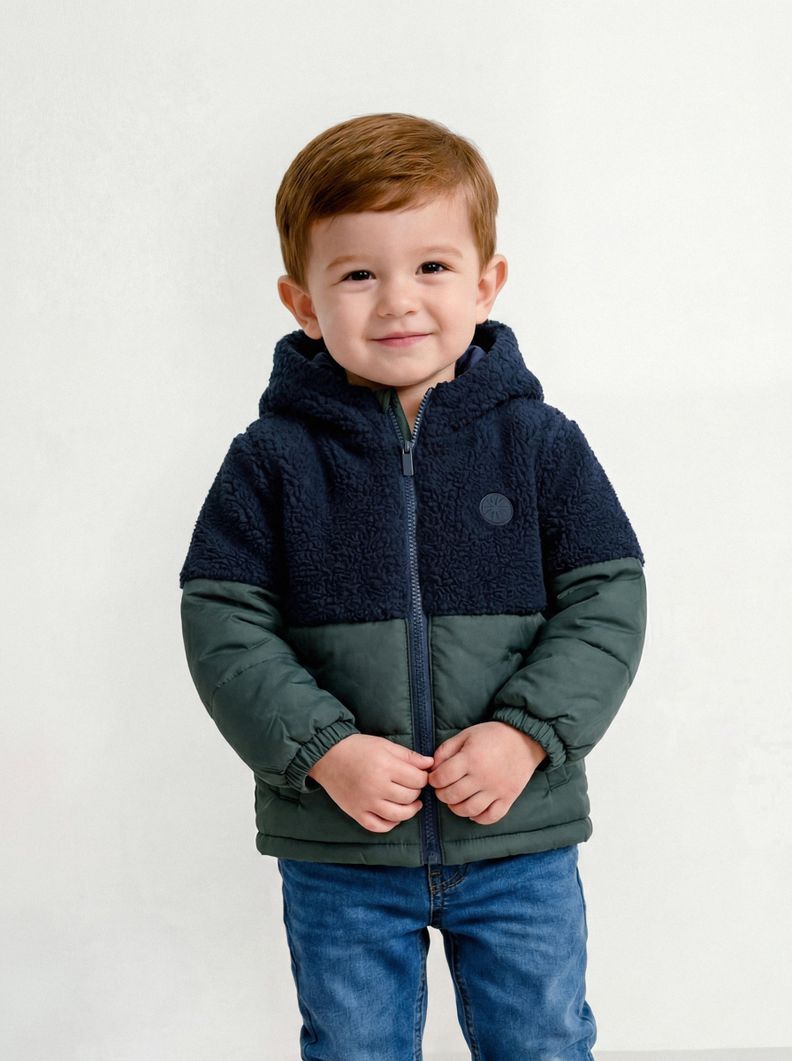 Parka Bicolor Block Quilted