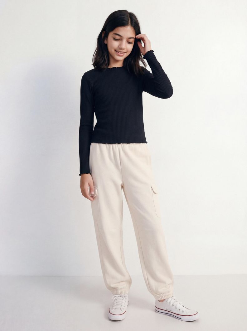 Melt Pantalón de Buzo Cargo con Bolsillos Planos