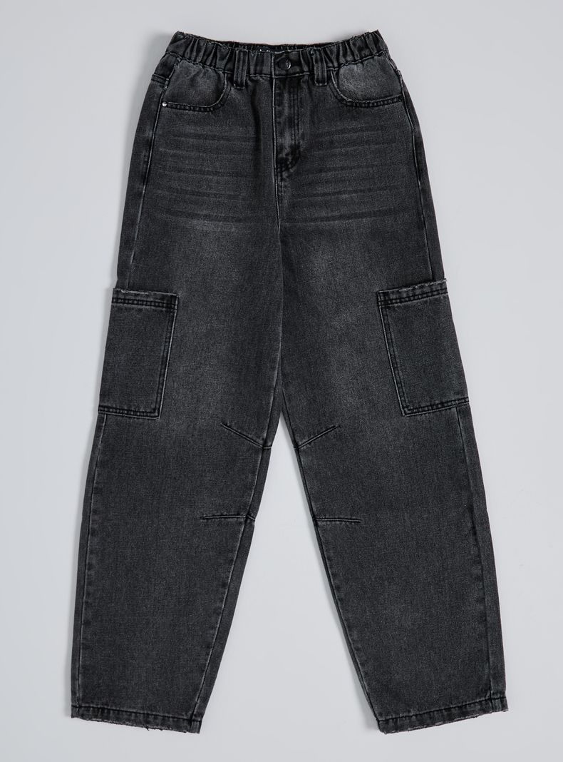 Jeans Cargo Detalle Deslavado