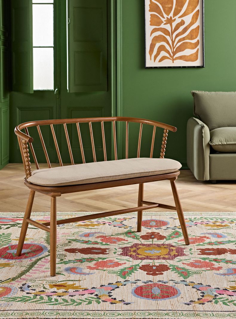 Banqueta Respaldo Ecléctica 113x49x78 cm