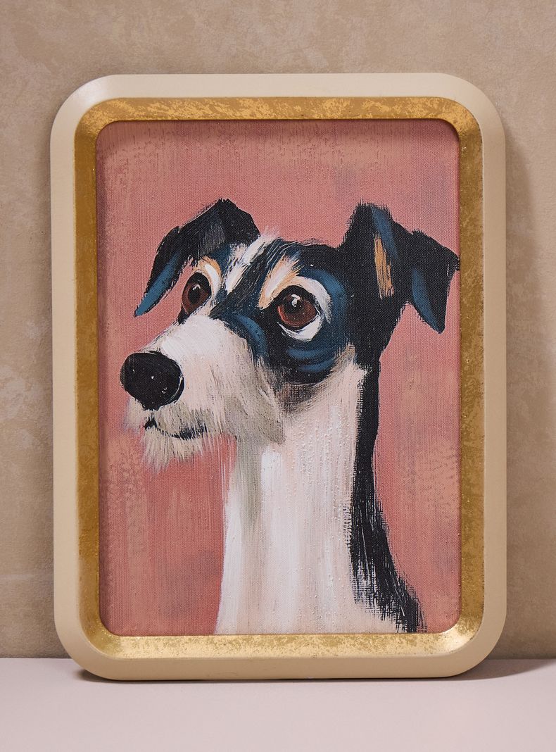 Cuadro de Perro Rosa 30x40 cm