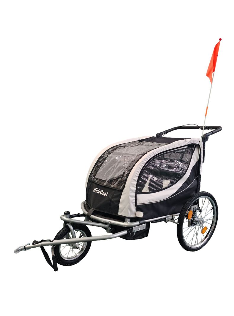 Carro Jogger Baby Trailer Duplex Negro
