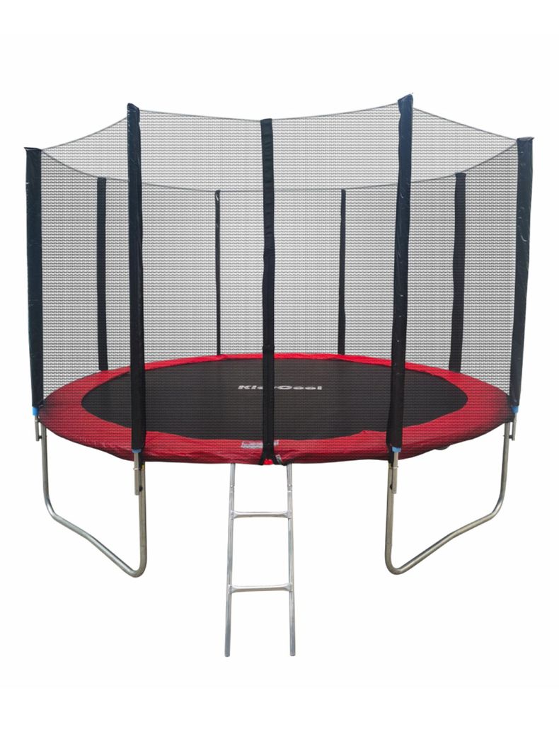 Cama Elástica Roja 12 Pies con Escalera