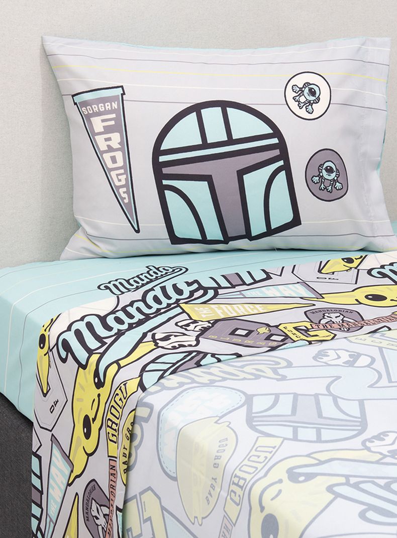 Juego de Sábanas Single 1.5 Plazas Star Wars Mando