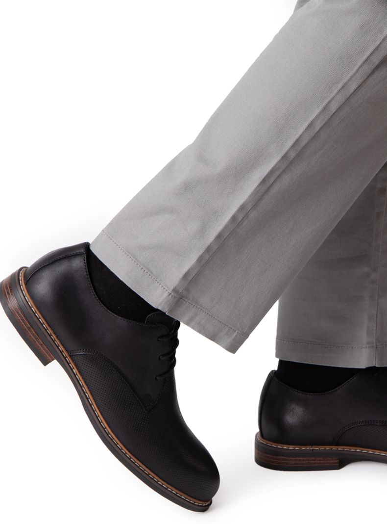 Zapato Casual Albury 36078 Cuero Hombre Negro 39