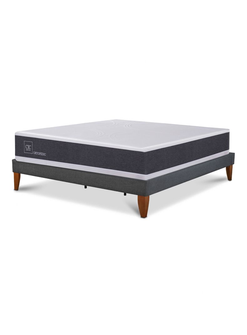 Cama Europea Box New Ortopedic 1.5 Plazas Base Normal