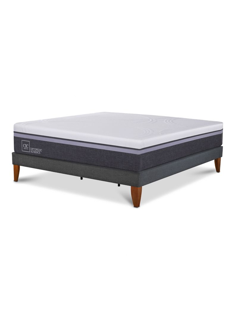 Cama Europea Box Ortopedic Advance Súper King Base Normal