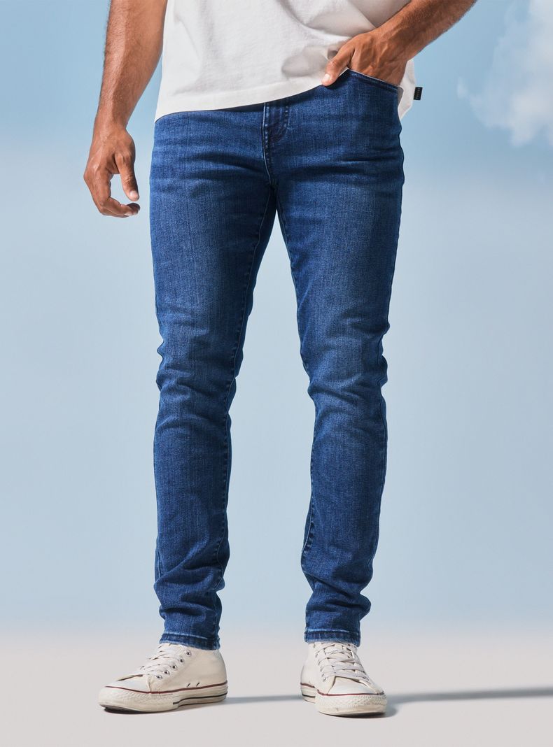 Jeans Cinco Bolsillos Super Skinny 1 Azul Oscuro
