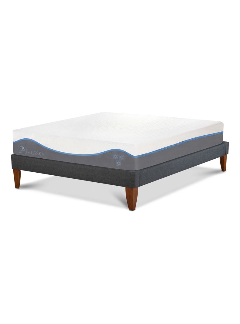Cama Europea Box Alaska 2 Plazas Base Normal Bd