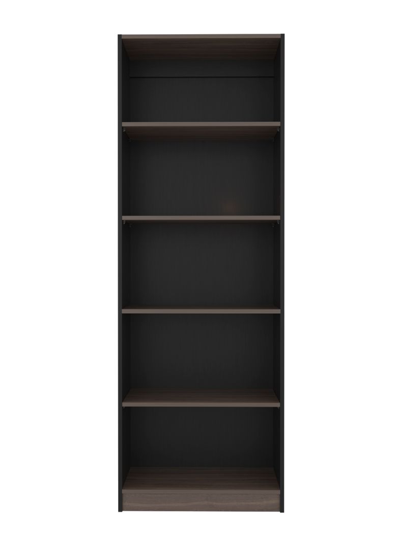Estante 4 Repisas Home E3 180.6x62.8x29.9 cm Wengue y Milan Negro