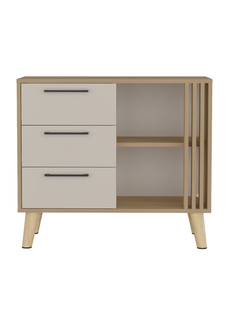 Cómoda Vance Eco Fresno Europeo Capri 3 Cajones