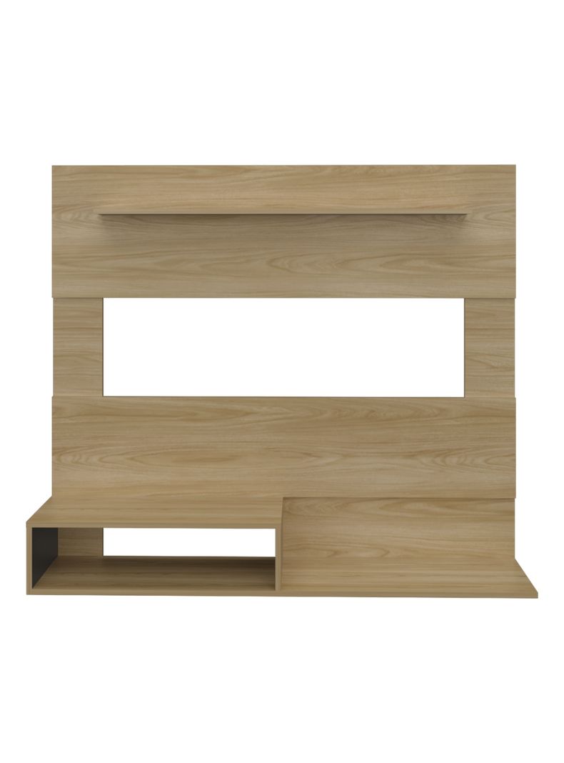 Panel Tv 55'' Beijing Fresno Europeo y Wengue 120x140x31.5 cm Cafe Claro