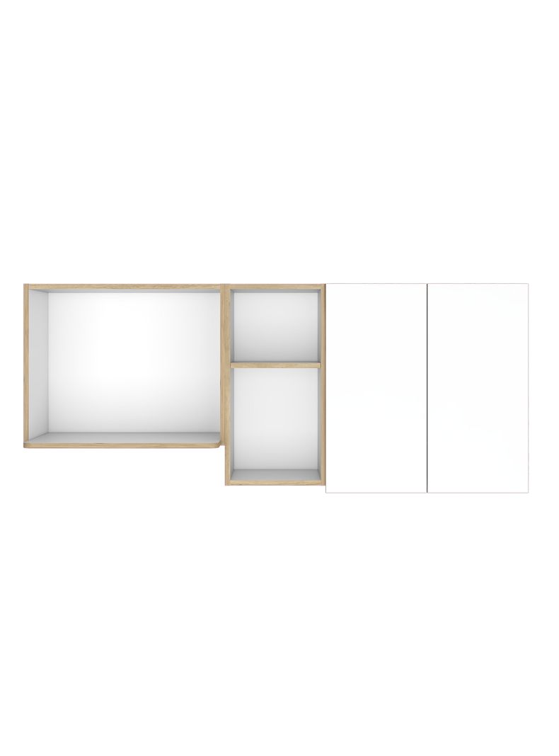 Mueble de Cocina Mural Corinto 62x150x34.5 cm Macadamia Blanco