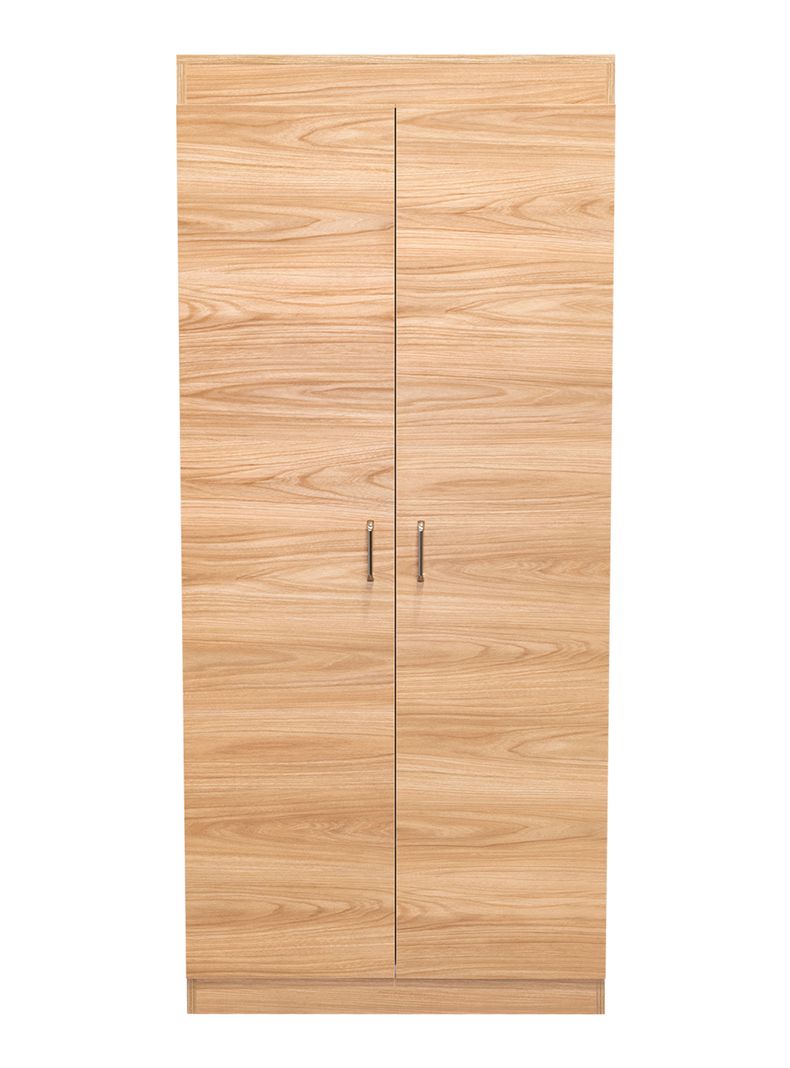 Despensa Varese 2 Puertas 160x70x36.3 cm Blanco Fresno Europeo Cafe Claro