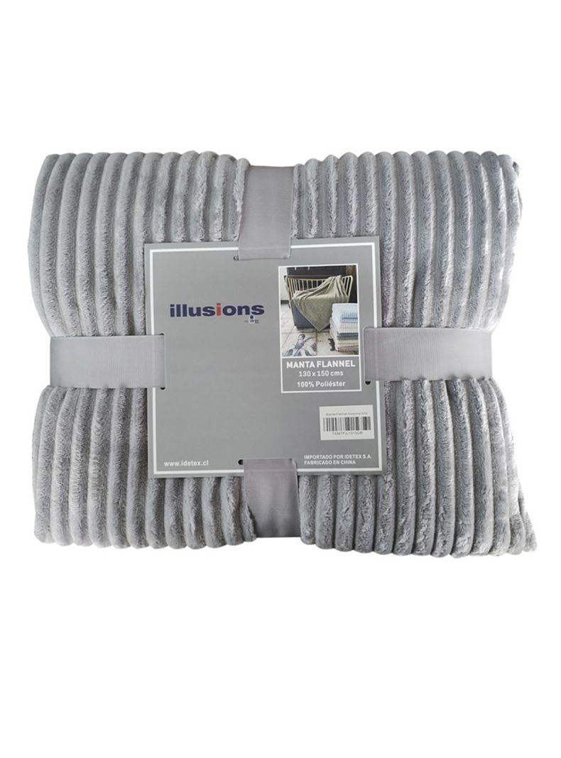 Manta Flannel Gris 130x150