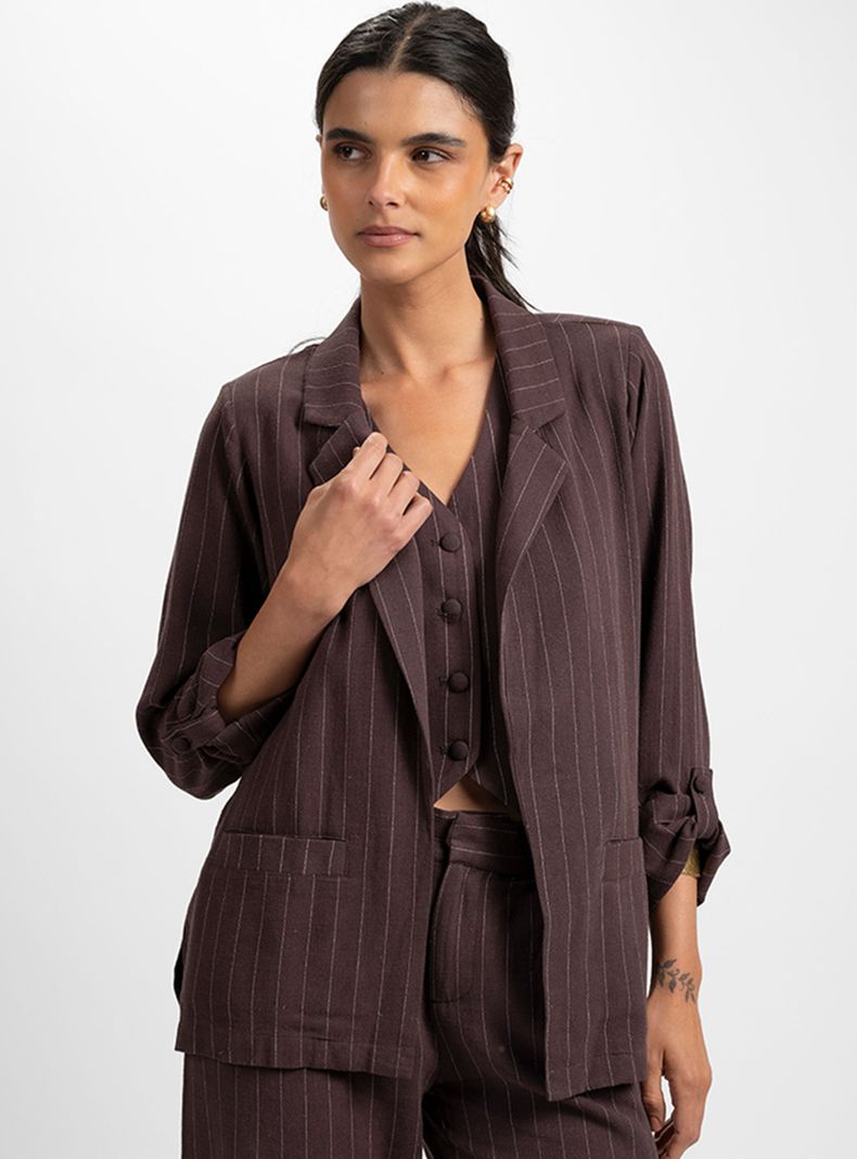 Blazer Lino Marta Café