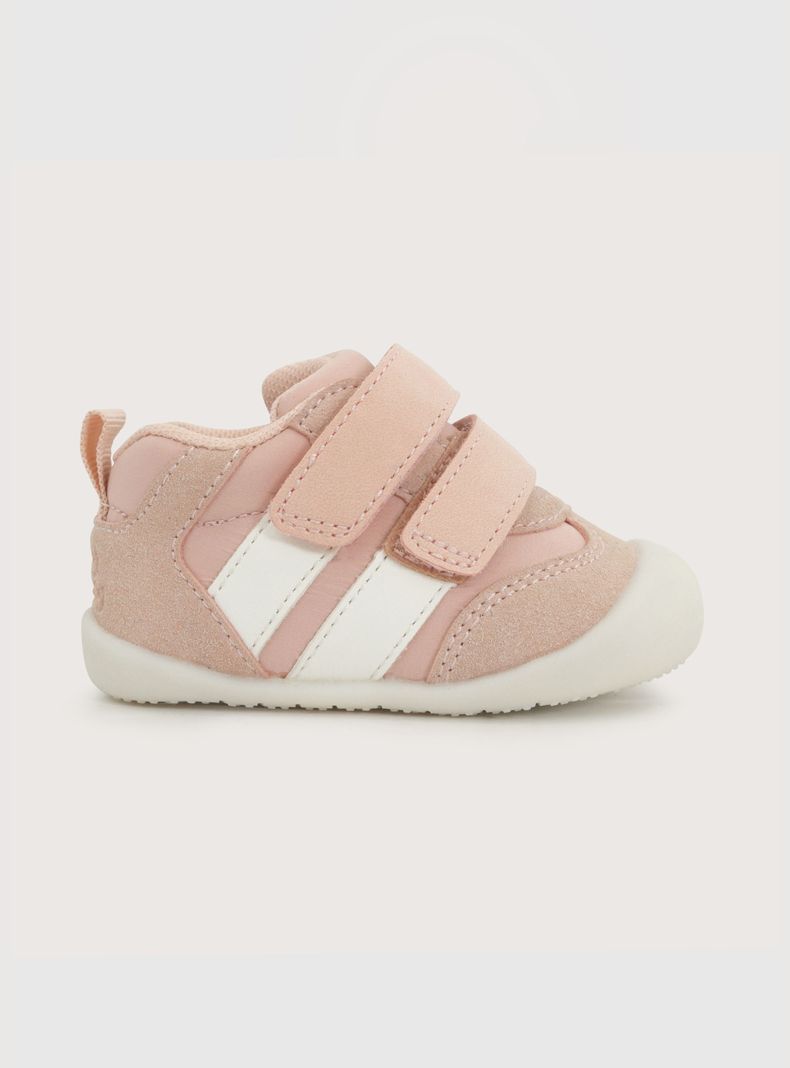 Zapatilla Urbana de Niña 2Velcros Caña Baja Líneas T.17-.20