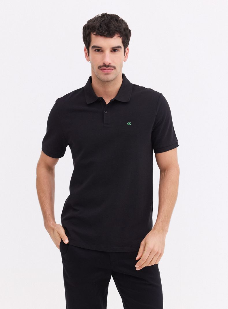 Polera Estilo Polo Manga Corta Unicolor