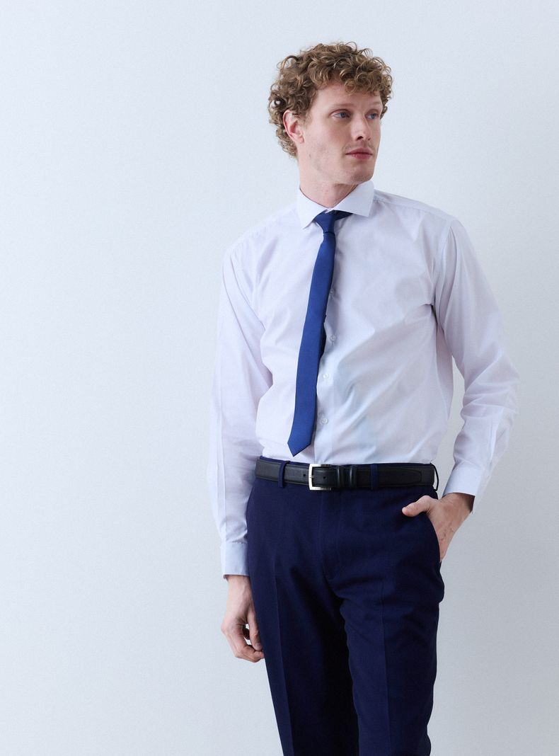 Camisa Slim Fit Liso Vestir