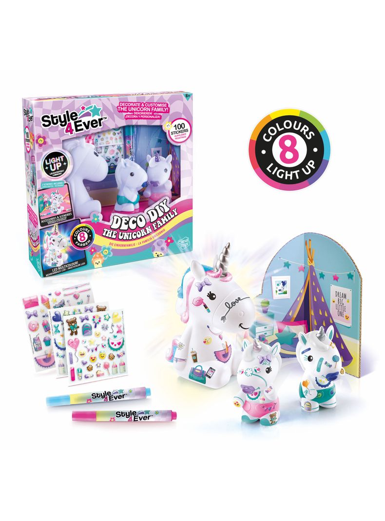Accesorios Manualidades Lámpara Familia Unicornio Decorativo
