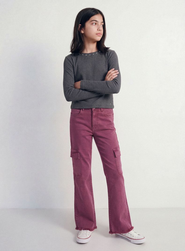 MELT PANTALÓN WIDE LEG MEDIO CON BOLSILLOS CARGO